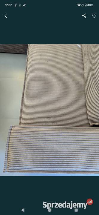 Narożnik rozkładany sztruksowy sofa do salonu