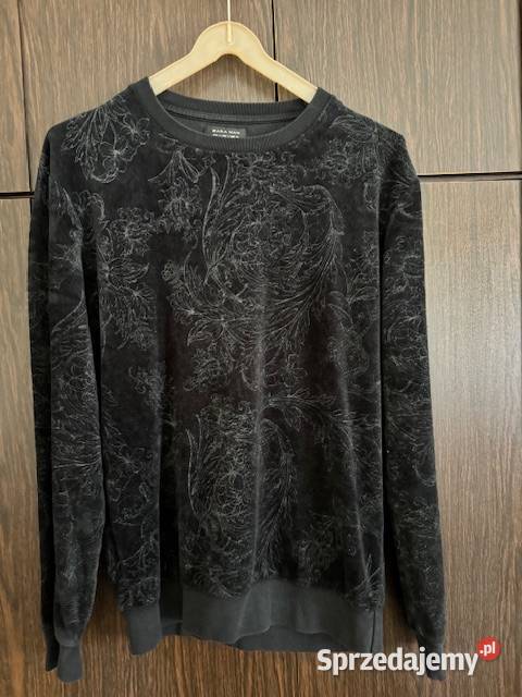 Bluza męska Zara S we wzór roślinny czarna Częstochowa