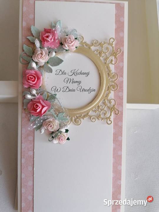 Kartka w pudełku własnoręcznie wykonana 60 Rękodzieło sprzedam