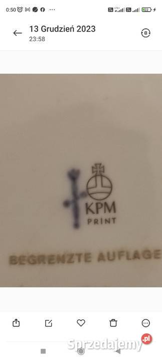 KPM Berlin talerz dekoracyjny Boże Narodzenie łódzkie Pabianice