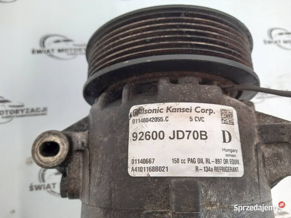 QASHQAI 20 DCI M9R833 08r 150 sprężarka Rok produkcji 2008 Kielce