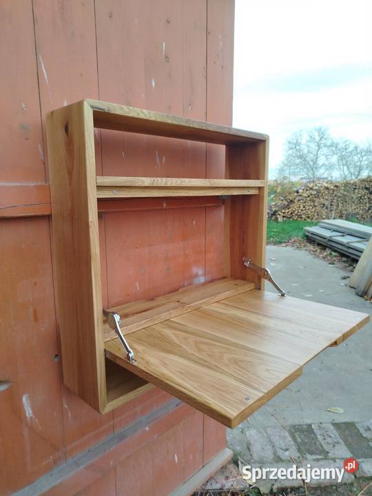 Biurko wiszące z litego drewna dębowego Postolice sprzedam