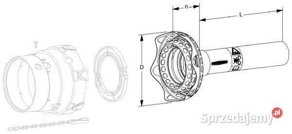 Osłona wału WOM połowa zew L1000 mm Walterscheid Kamionna