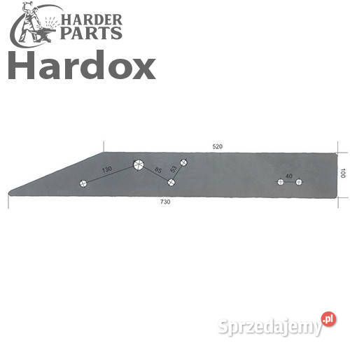 Płoza długa HARDOX 92232P części do pługa OVERUM Suwałki