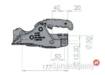 Zaczep kulowy AK301 1223427 Kamionna