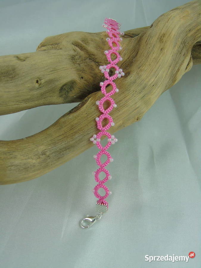 Bransoletka koronkowa Wiśniowa sprzedam