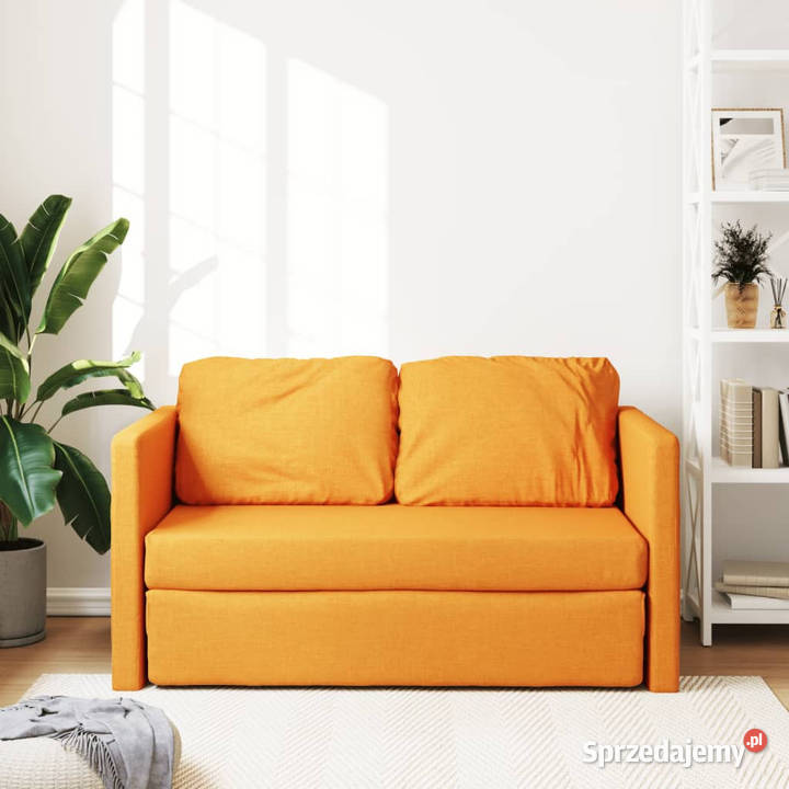 Sofa podłogowa 2w1 ciemnożółta 112x174x55 Warszawa