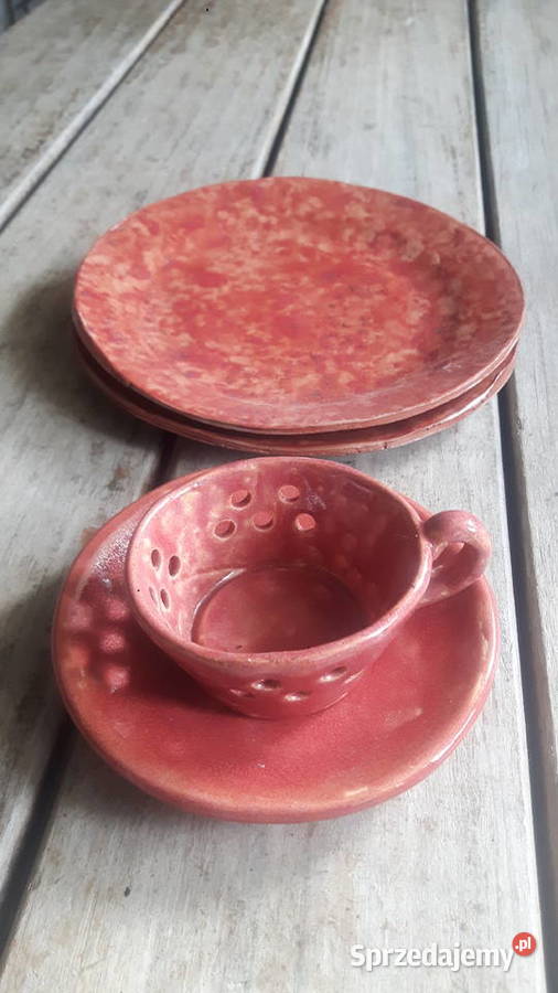 Zestaw naczyń ceramicznych ręcznie wykonanych mazowieckie Otwock