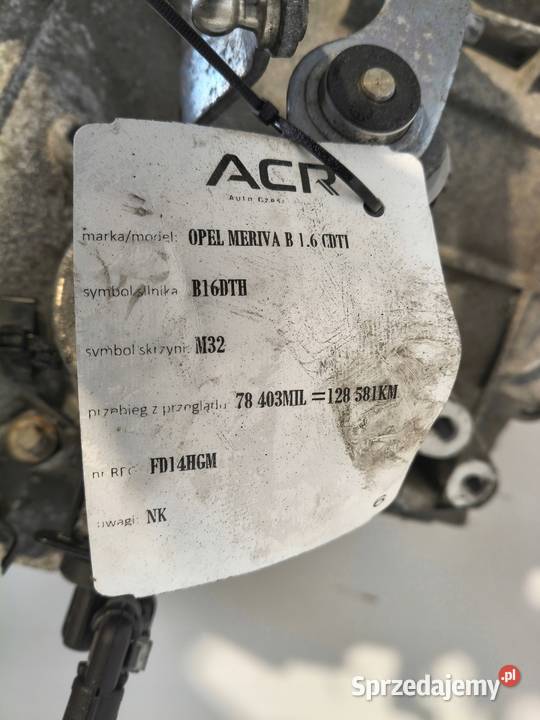 SKRZYNIA BIEGÓW Opel Meriva B 16 CDTI manualna sprzedam