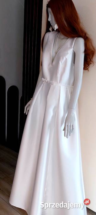 Suknia ślubna z kieszeniami rozmiar 46