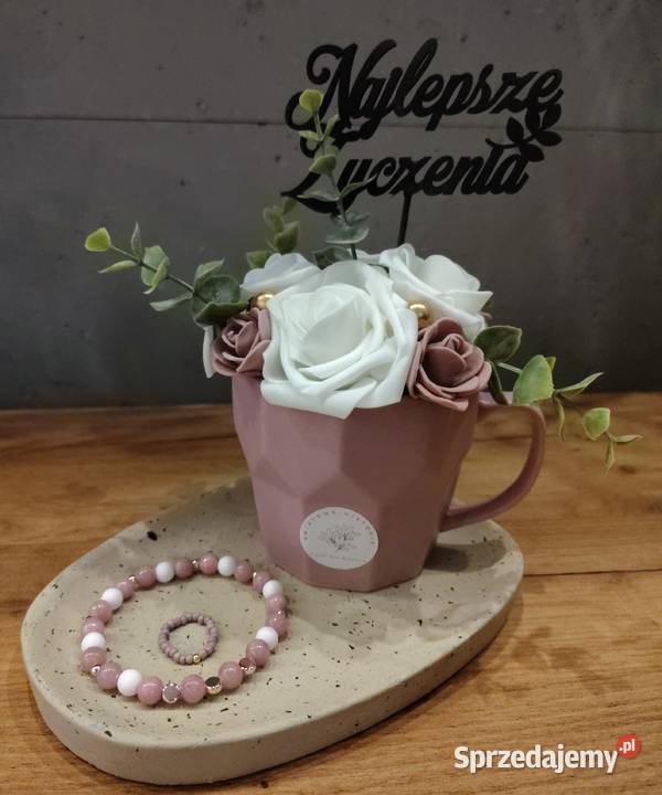 Flower Box z zestawem biżuterii pozłacane