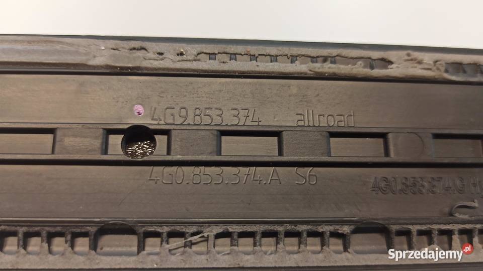 AUDI A6 C7 LISTWA PROGOWA PRAWY PRZÓD 4G9853374