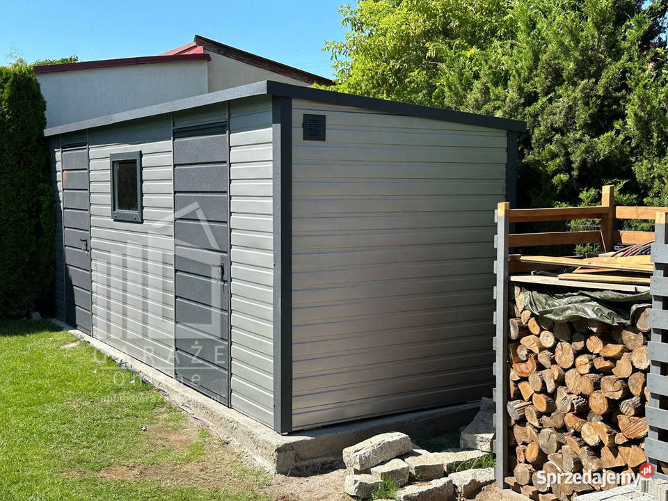 SCHOWEK DOMEK OGRODOWY 6m x 2m spad tył antracyt 583zł/m2 Przasnysz