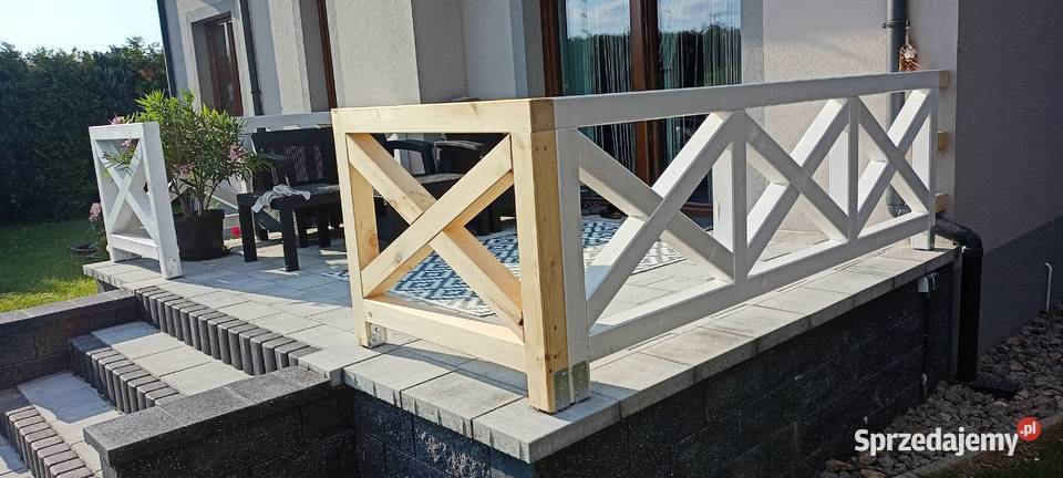 Balustrady Drewniane kopertowe krzyzowey śląskie