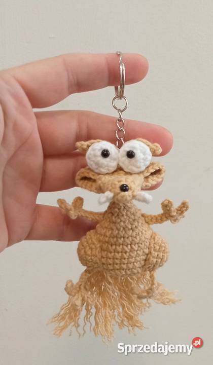 Scrat wykonany na szydełku brelok zawieszka