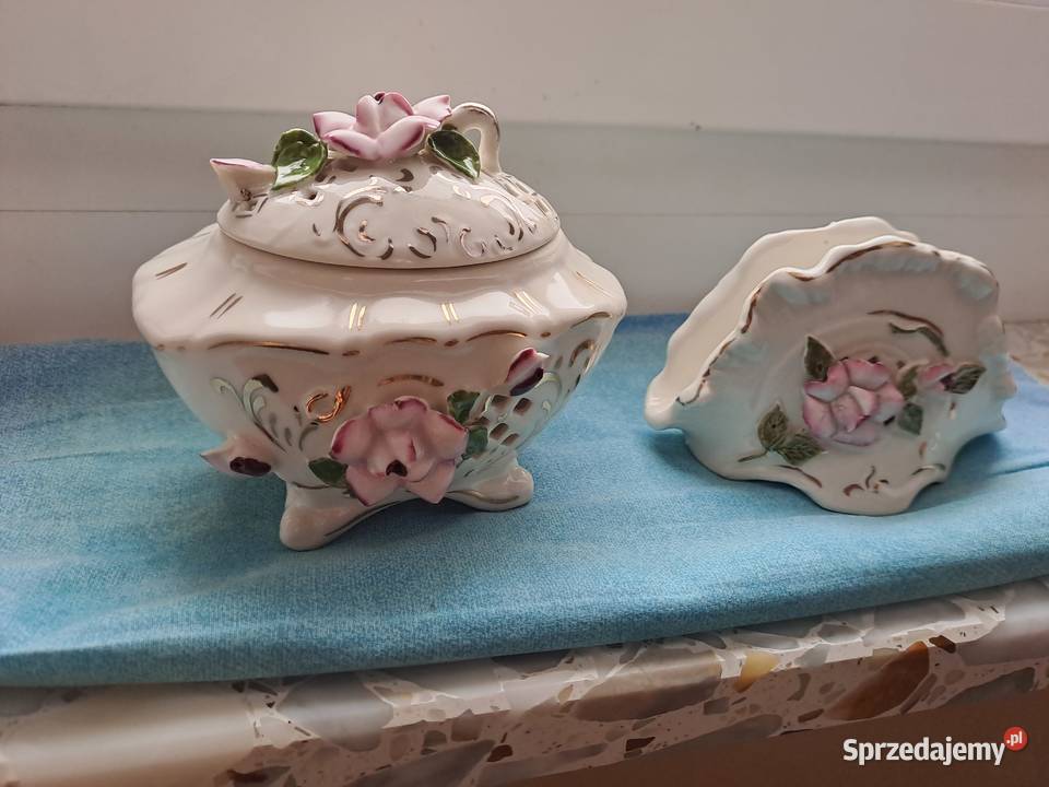 Polska porcelana szkatułka puzderko serwetnik