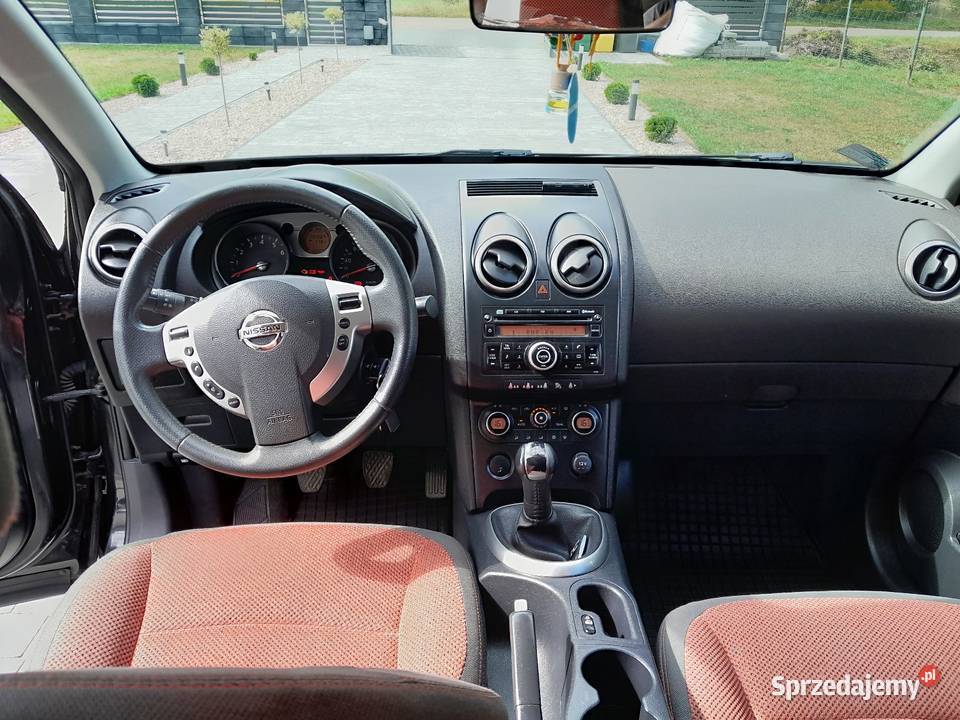 Nissan quashqai 2007r 16 benzyna czarny panorama wielofunkcyjna kierownica Białystok