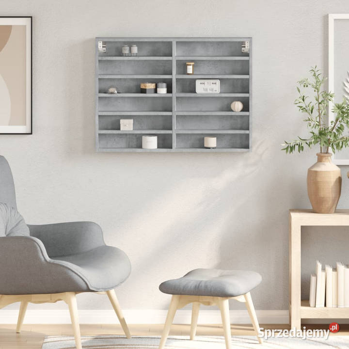 Witryna szarość betonu 80x85x58 materiał Warszawa sprzedam