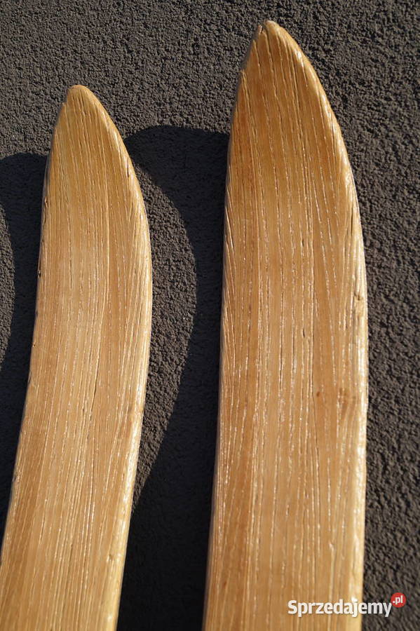 Stare narty jesionowe 185 z kijkami Pruchnik