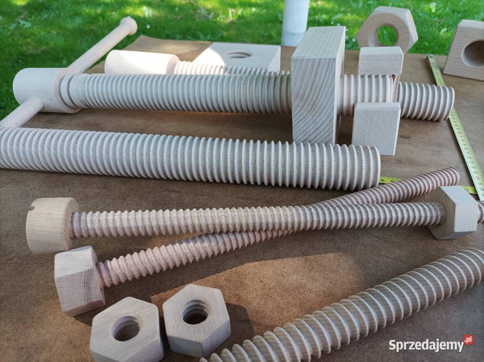 Śruby drewniane średnica fi19 do fi45mm wymiary Wieliczka