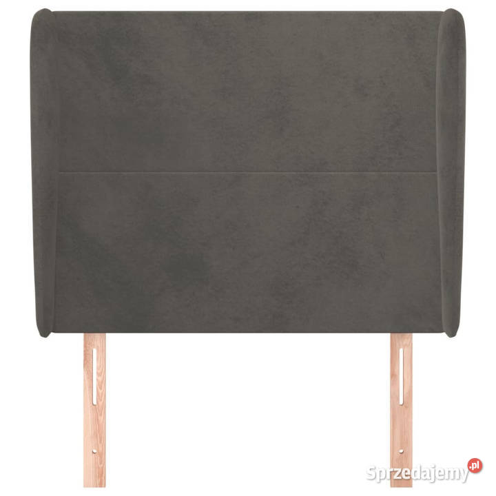 Zagłówek uszak ciemnoszary 103x23x118128 aksamit Warszawa