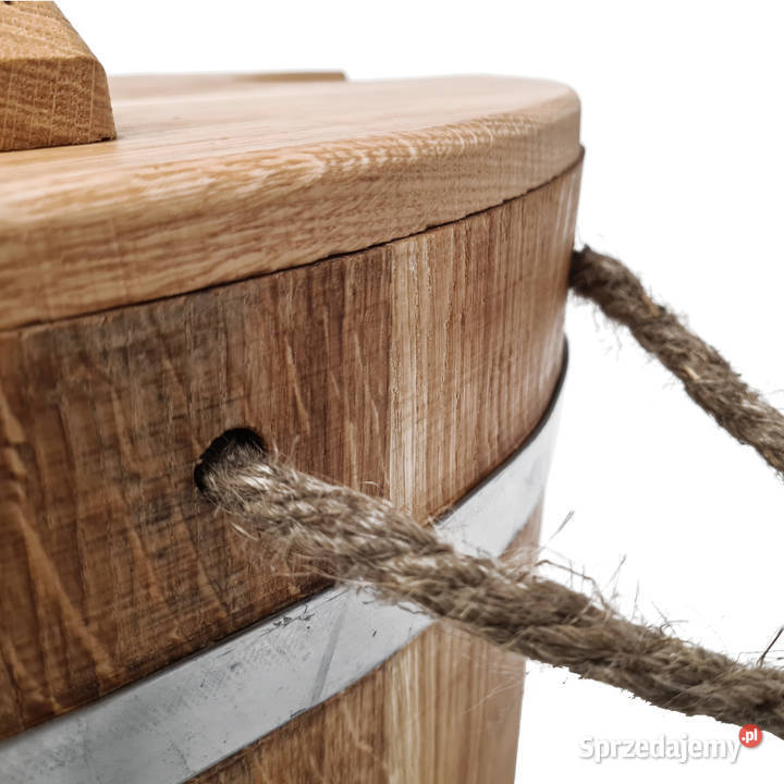 Wiadro beczka drewniana dębowa na witki do sauny Skawina