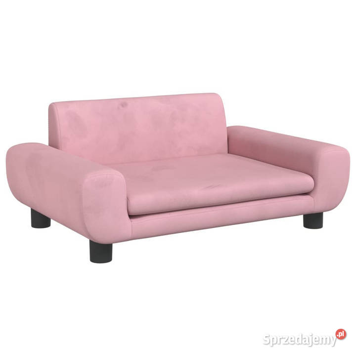 Sofa dzieci różowa 70x45x33 aksamit WM3196389