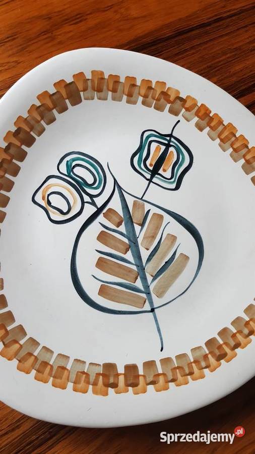 Patera fajans Włocławek polski Look lata 60 te warmińsko-mazurskie Orneta