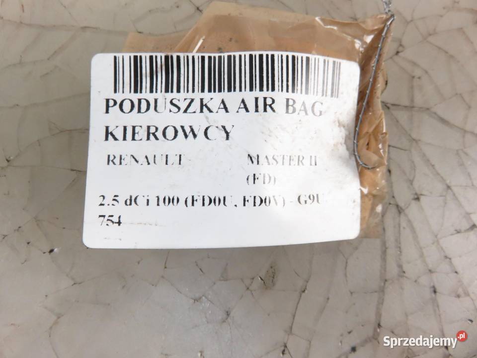 PODUSZKA KIEROWCY RENAULT MASTER II 8200188632