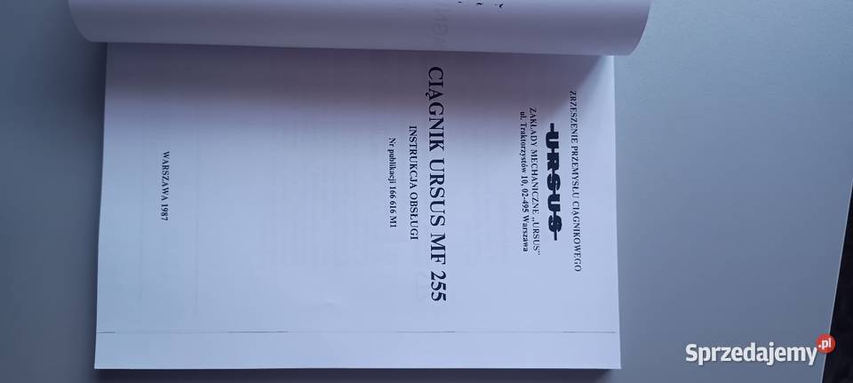 Instrukcja obsługi ciągnika rolniczego MF 255 Wodzisław
