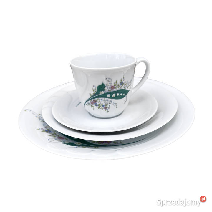 Porcelanowy zestaw śniadaniowy Wawel Polska lata