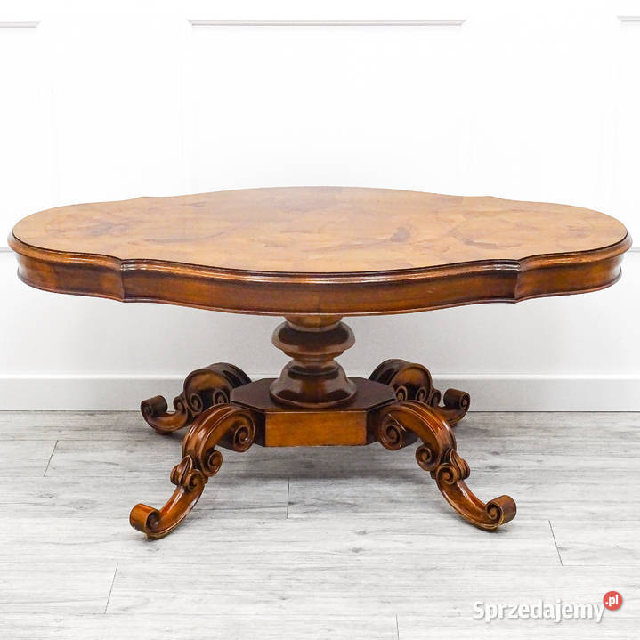 Drewniana ŁAWA francuska LUDWIK Owalna Ława BLAT Kalisz sprzedam