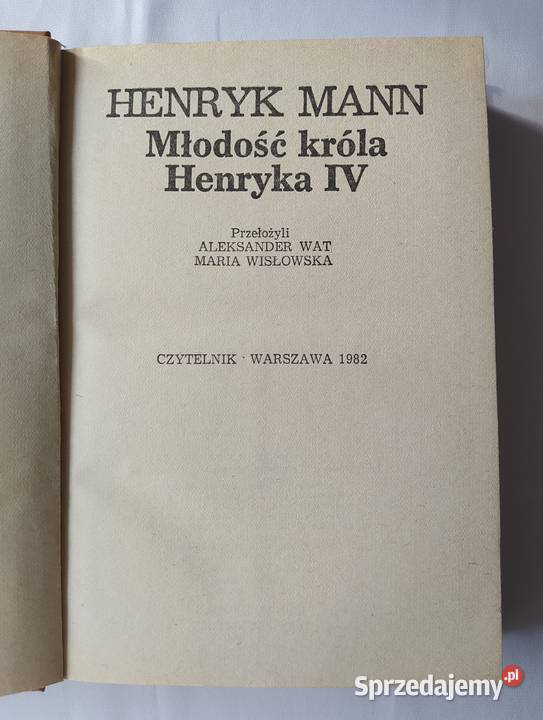 Młodość króla Henryka IV Henryk Mann Hajnówka