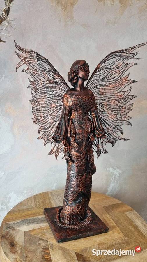 Anioł w kolorze miedzi z drobinkami turkusu Zamość