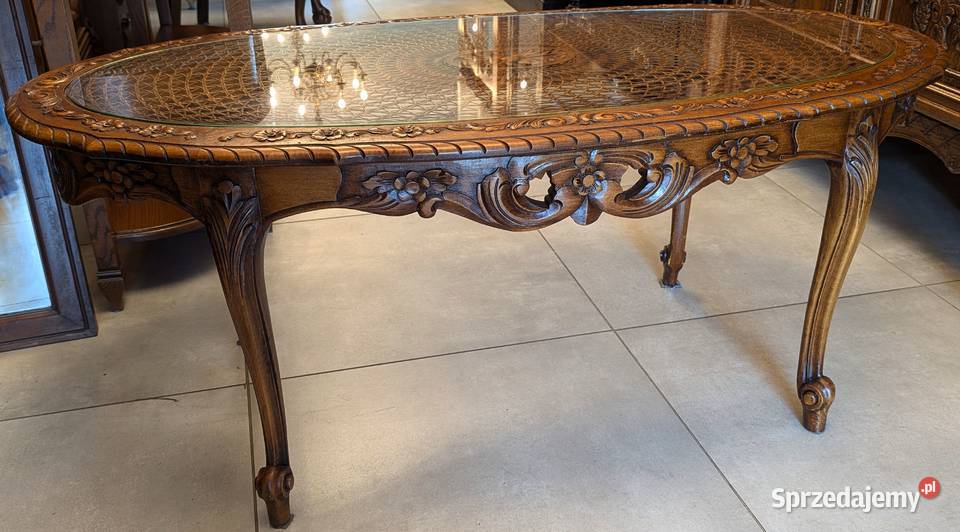 Piękny dębowy stolik ludwikowskisklep Dąbrowa Dąbrowa Górnicza