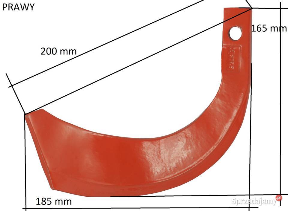 Nóż do glebogryzarki Kubota 25x10 mm krańcowy Tajęcina