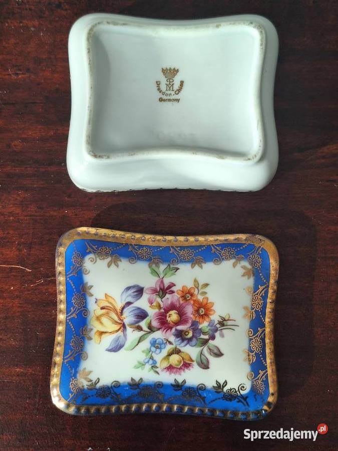 Puzderko szkatułka na biżuterię PM DresdenChina Antyki, Sztuka, Kolekcje pomorskie Gdańsk