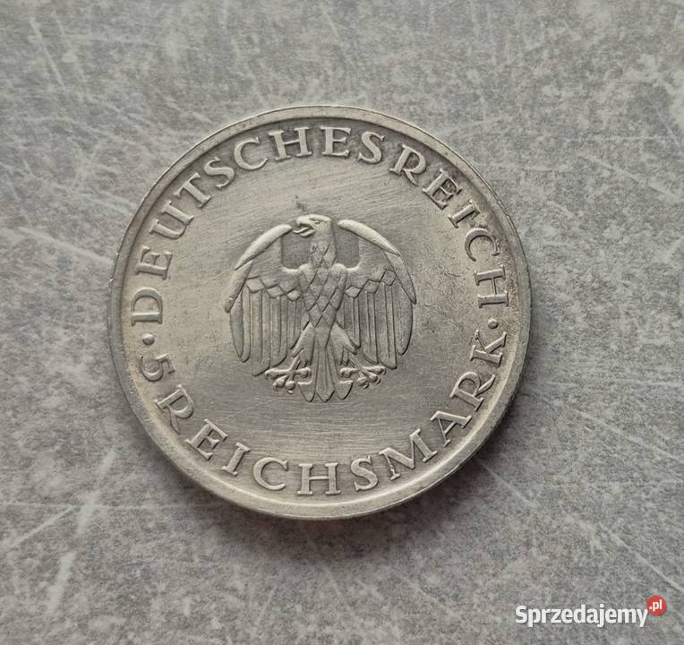 9 NIEMCY WEIMAR srebro 5 Marek 1929 r A Wola Kruszyńska