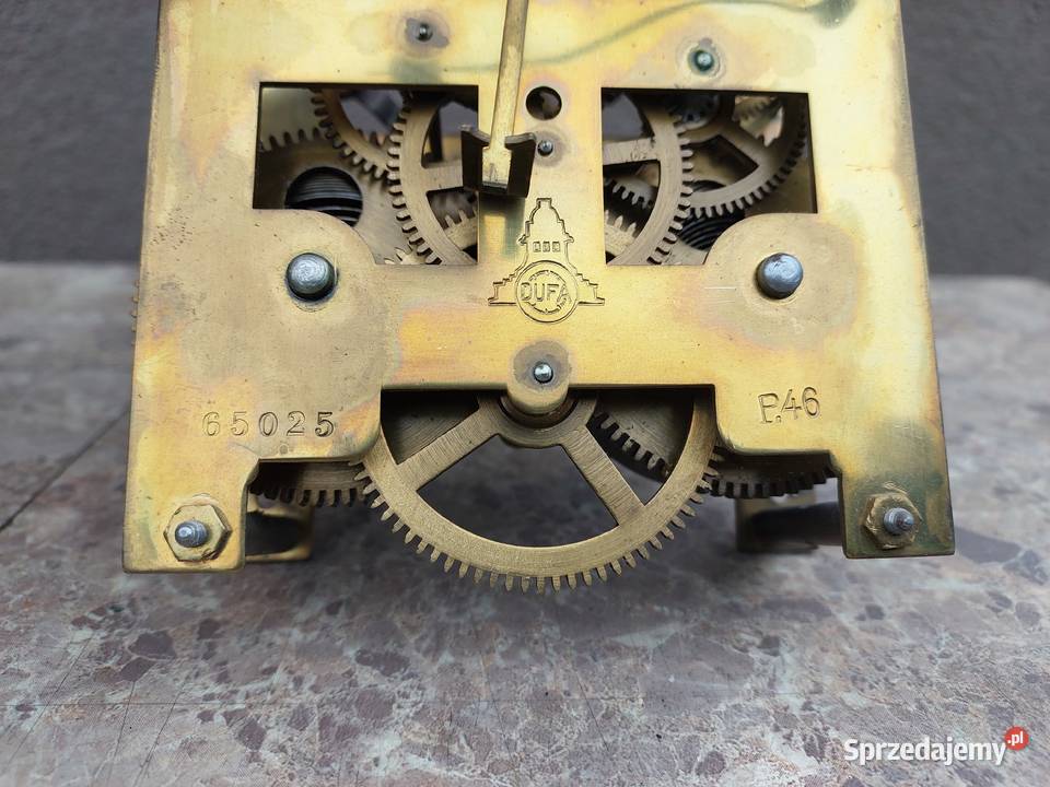 529 Mechanizm starego zegara ściennego Dufa P46 Antyki Tczew