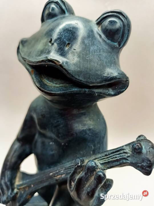 Figurka żaba orkiestra ogrodowa żywica masa lubelskie Zamość