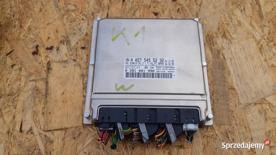 STEROWNIK KOMPUTER MERCEDES A170 0281001990 Czujniki i sterowniki