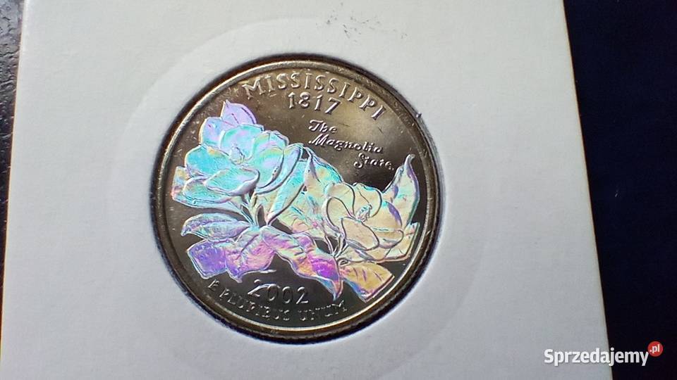 Stare monety 14 dolar 2002 Missisipi USA Lesko sprzedam