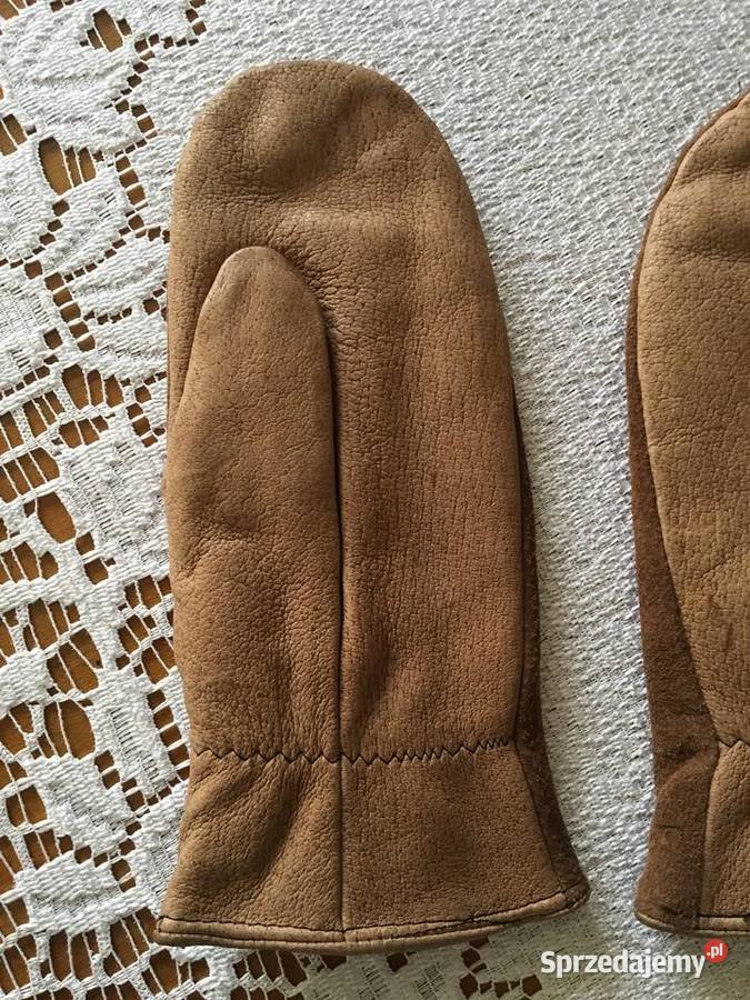 Rękawiczki skórzane PRL Sępólno Krajeńskie