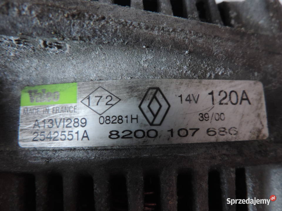 ALTERNATOR MEGANE SCENIC 19DCI 120A 8200107686