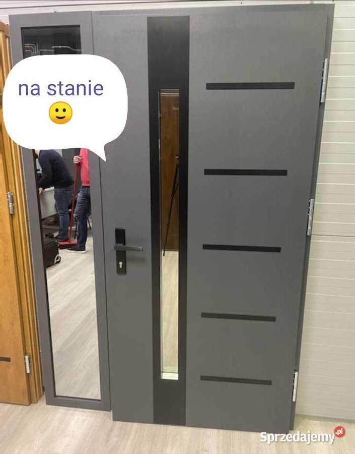 Drzwi dwuskrzydłowe z naświetlem bocznym 72mm Drzwi zewnętrzne lubelskie Biłgoraj