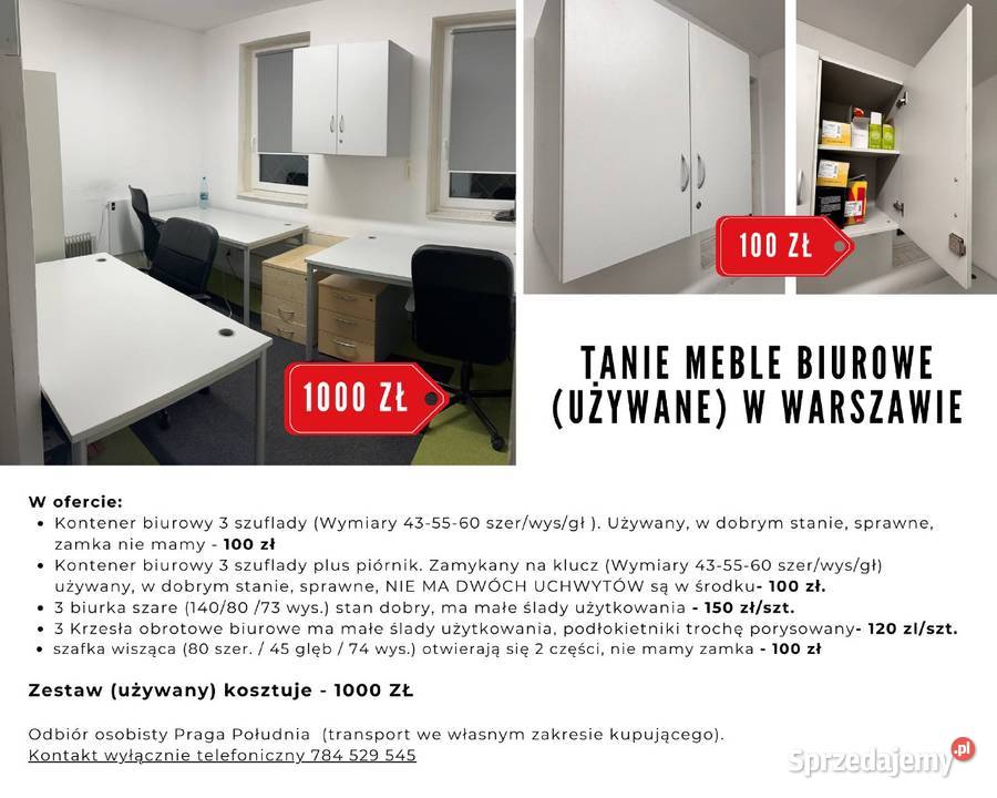 Wyprzedaż mebli biurowych Warszawa