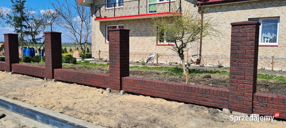 Ogrodzeniai imitacja kamienia ala klinkier Budowa wielkopolskie Konin