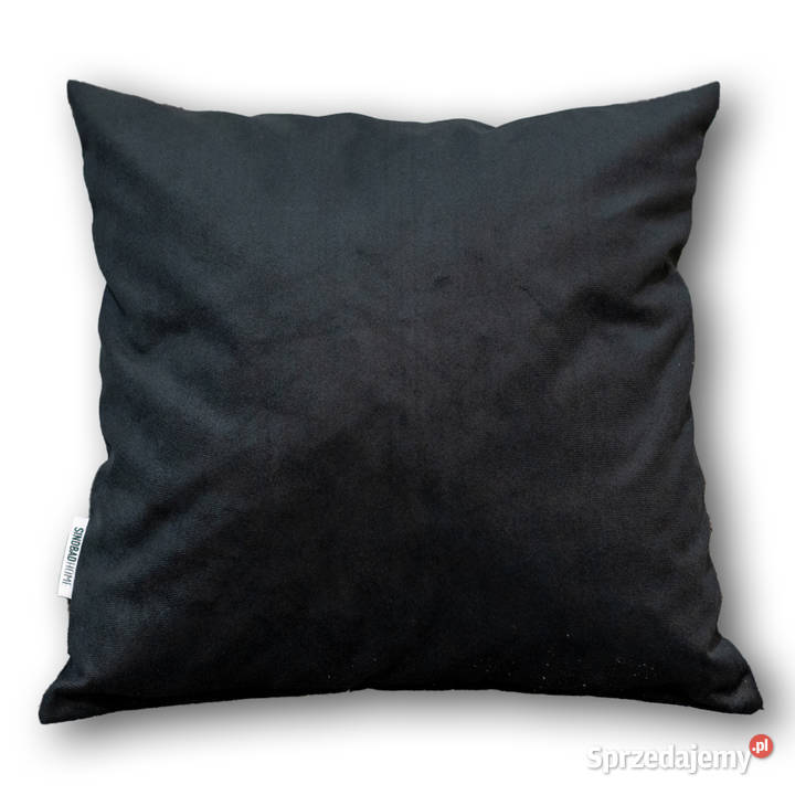 PODUSZKA WELUROWA DEKORACYJNA Z WYPEŁNIENIEM czarny Białystok