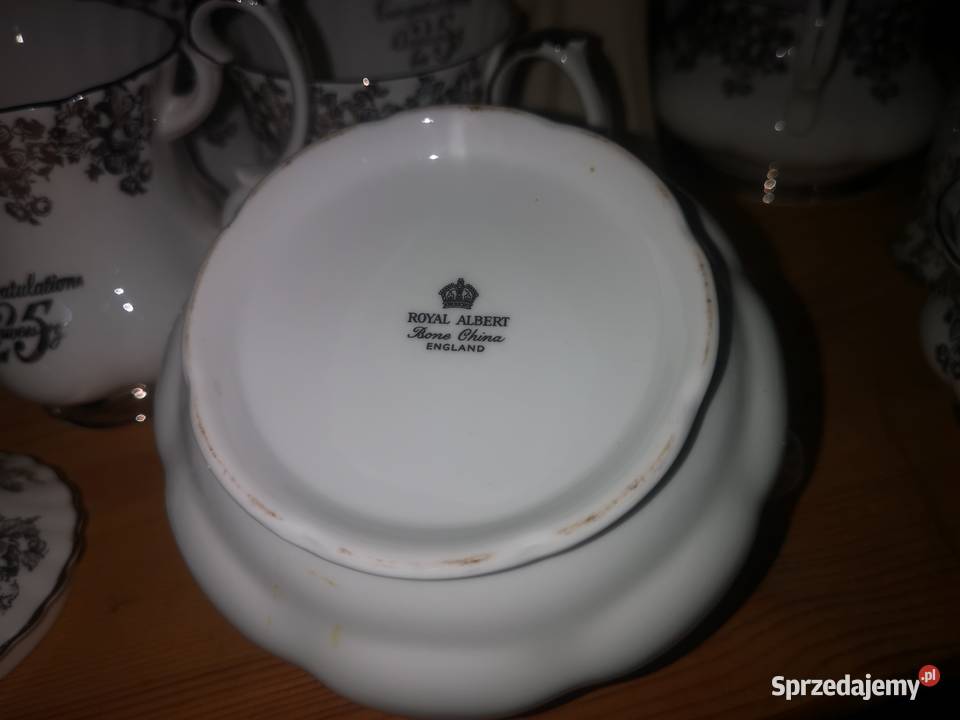 Filiżanka Royal Albert Srebrne wesele pomorskie Gdańsk
