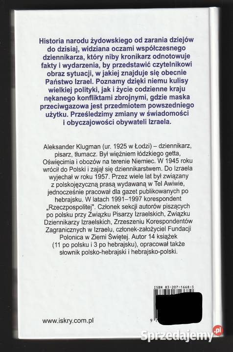 IZRAEL ZIEMIA ŚWIECKA ALEKSANDER KLUGMAN 2001 Łódź